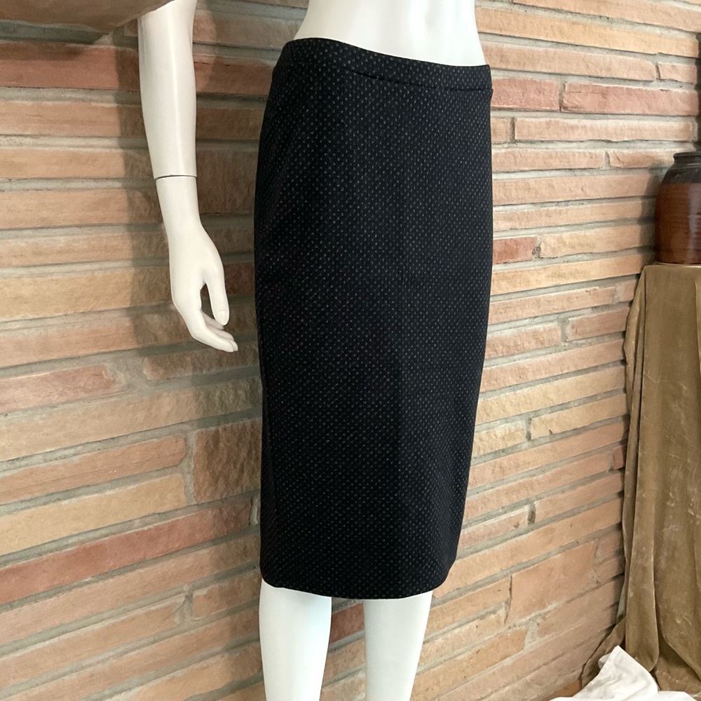 Free People Stretch Knit Pull On Pencil Skirt Black Gray Medium - FLAW